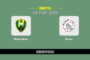 Den Haag Ajax in diretta streaming e TV, ecco dove vederla e probabili formazioni 24/2/2019