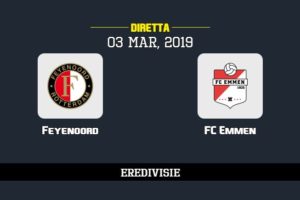 Feyenoord FC Emmen in diretta streaming e TV, ecco dove vederla e probabili formazioni 3/3/2019