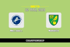 Millwall Norwich in diretta streaming e TV, ecco dove vederla e probabili formazioni 2/3/2019