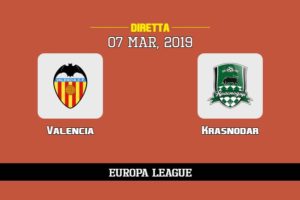 Valencia Krasnodar in diretta streaming e TV, ecco dove vederla e probabili formazioni 7/3/2019